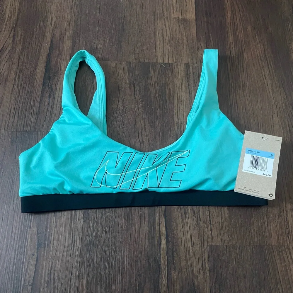 Nike Swim Multi Logo Scoop‎ Neck Bikini Top